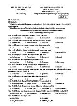 Đề kiểm tra giữa học kì 1 Hóa học Lớp 12 - Mã đề 201 - Năm học 2022-2023 - Sở GD&ĐT Bắc Ninh (Có đáp án)